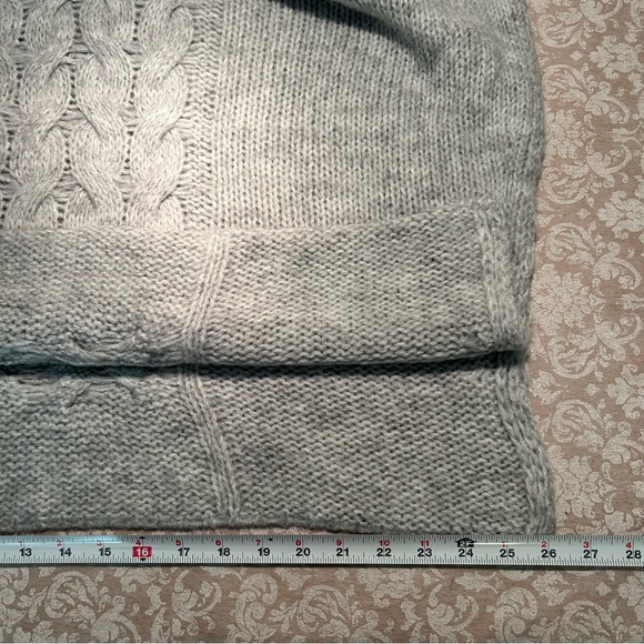 Cocogio ~new~Chunky Lightweight Cable Knit Hoodie Poncho - Picture 9 of 12